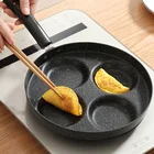 Non Kitchen Breakfast 4 Hole Egg Fry Omelette Fried Oil Frying Non Stick Pancake Pan