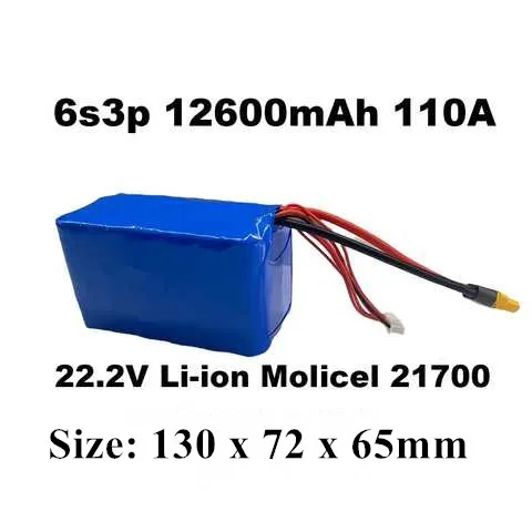 Orijinal Molicel P42A P45B 6S2P Drone Pil Paketi 8400mAh 12600mAh INR21700 FPV Drone hücreleri 4
