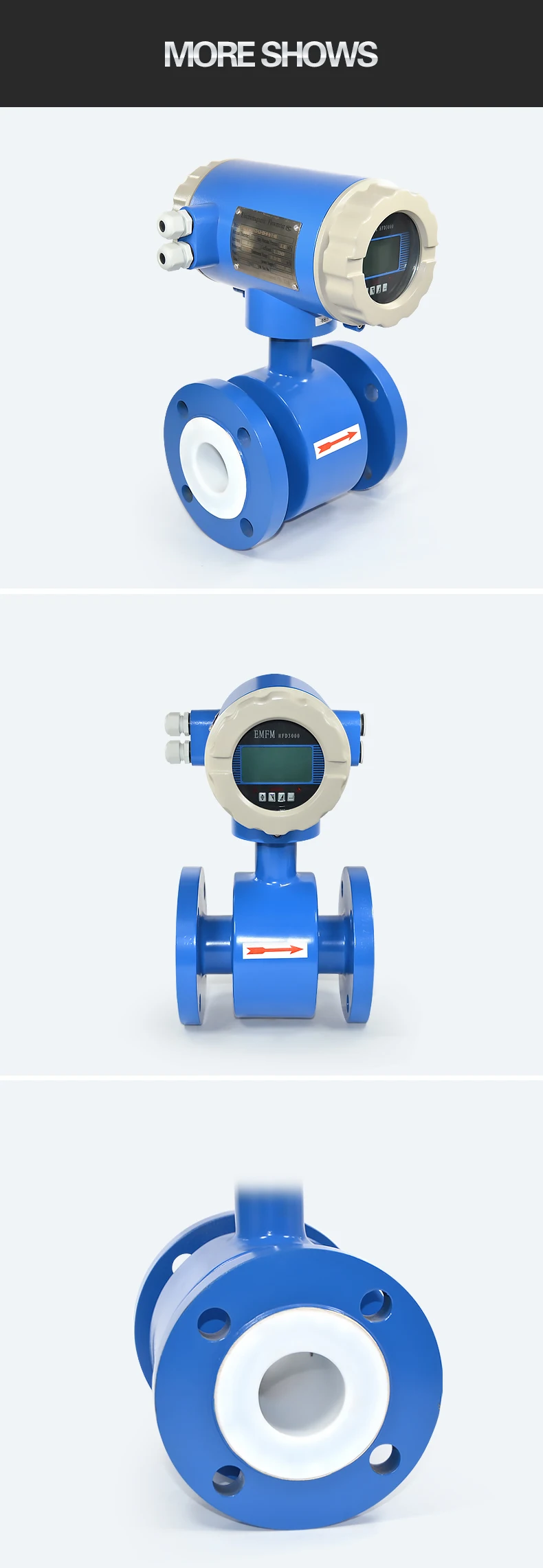 Shanghai Cixi Flanged Electromagnetic Dn Dn Flow Meter Rs