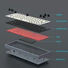 AJAZZ AC064 DIY Aluminum Alloy Cnc Process BT 2.4G Wired RGB Backlight Mechanical Keyboard