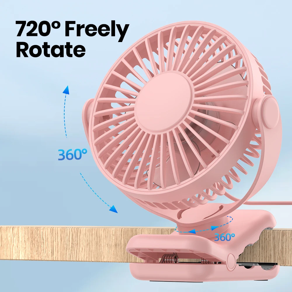 Usb Desk Clip-on Fan, K62B, 1.2M, Portable - detail 10