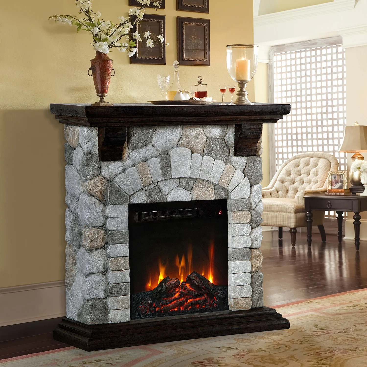 Electric Fireplace, 220V, 1500W, Ceramic - detail 10