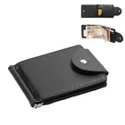 Men Wallet New Men Slim Wallet With Money Clip Front Pocket Leather Card Holder Minimalist Billfold