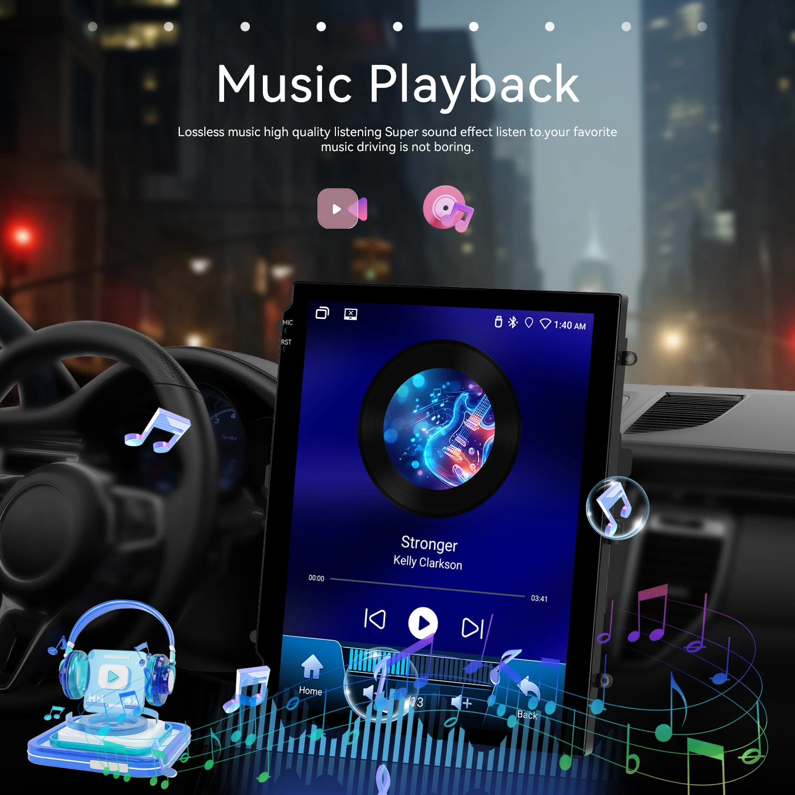 podofo 97 464g double din android car stereo wireless carplay android auto gps wifi fm rds obd2 dab car radio autoradio a4167-10