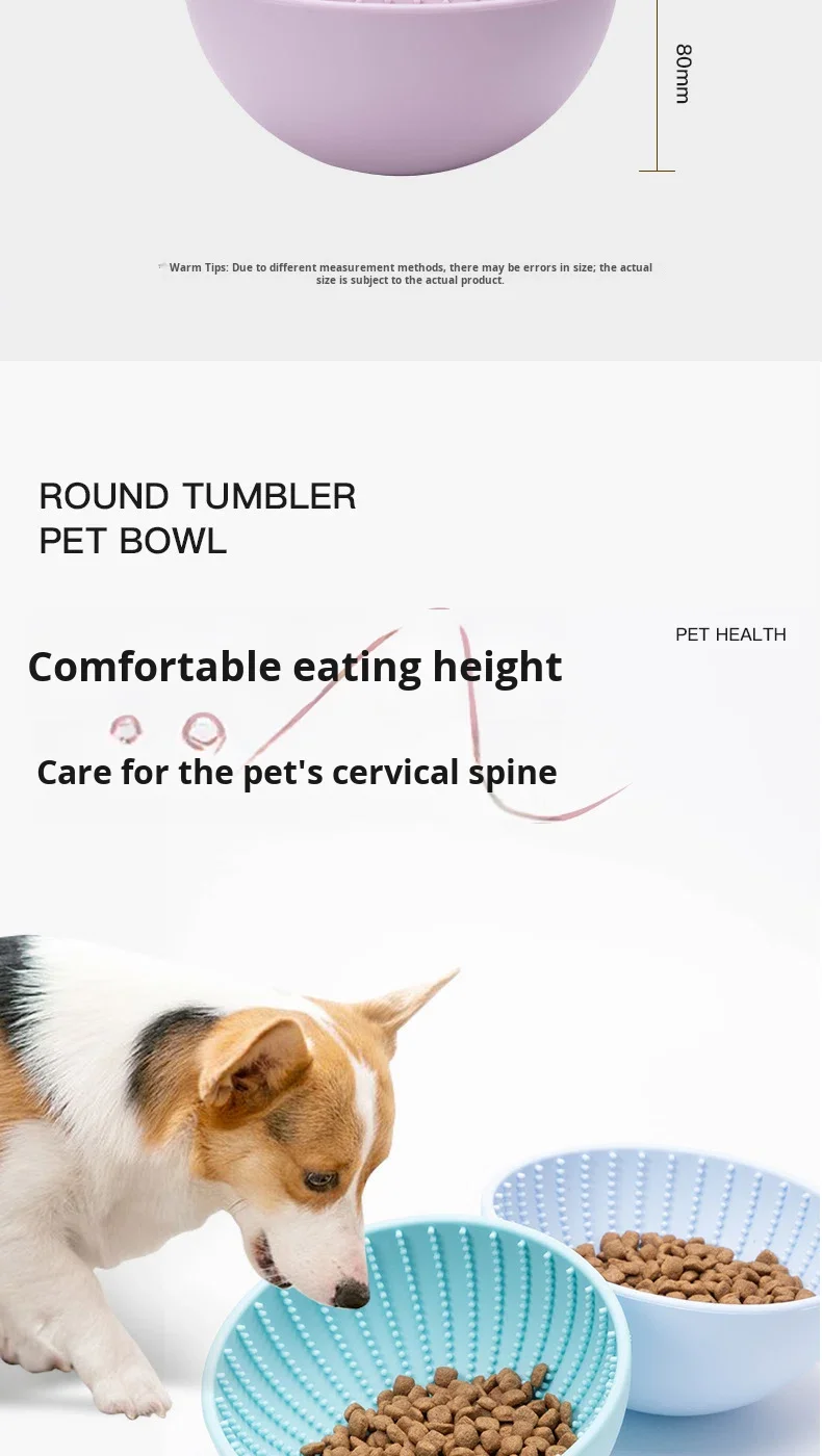 Silicone Lick Bowl Pet Interactive Dog Slow Feeder Bowls for Oral Health Preventing Choking Anxiety Relief Wobble or Stay Put factory