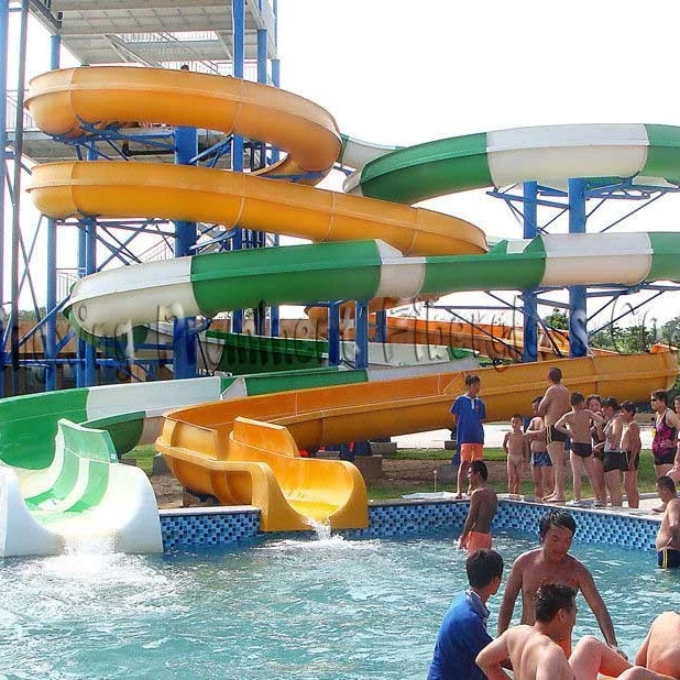 theme park water rides adult fiberglass pool water slide