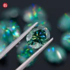 Oval GIGAJEWE Green Color Loose VVS1 Synthetic Gemstone By Excellent Cut With Certificate For Jewelry Making Oval Cut