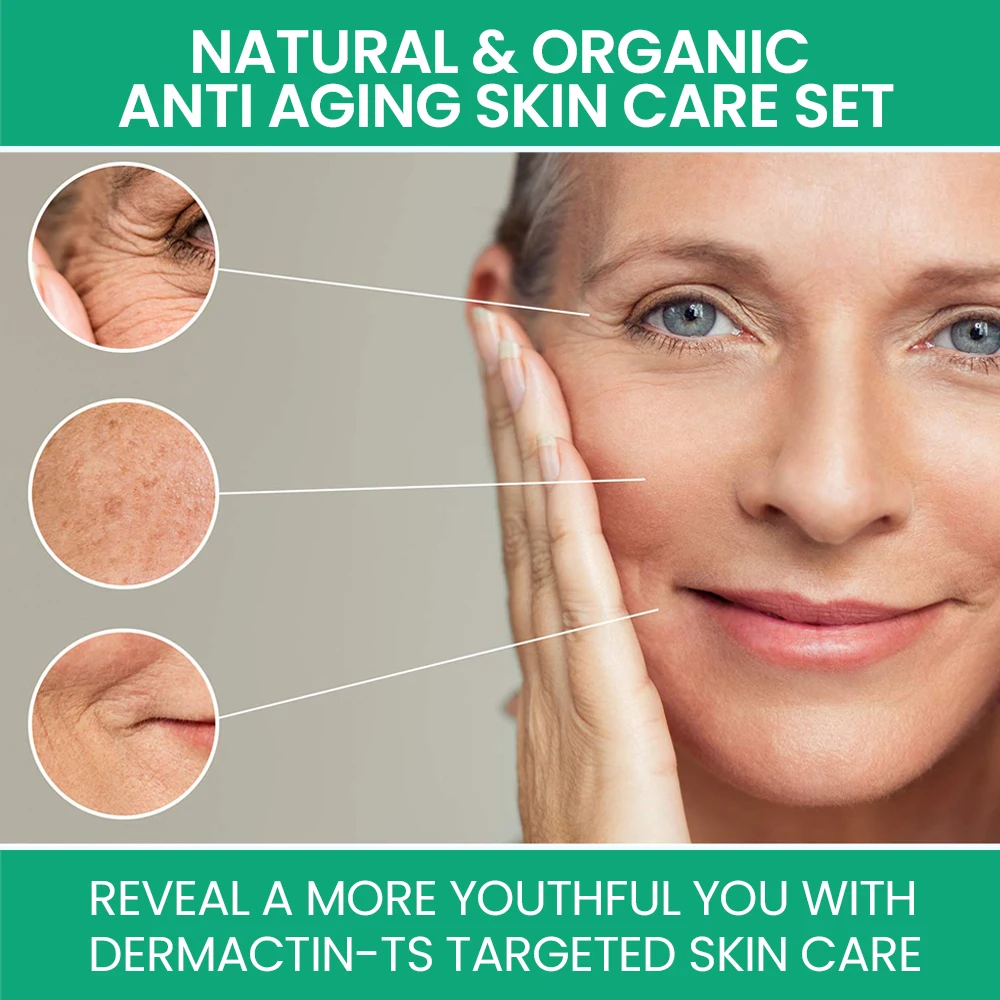 Organic Natural Anti Aging Skin Care Products Private Label Retinol Collagen Anti Aging Face Serum Cream Eye Cream Skincare Set