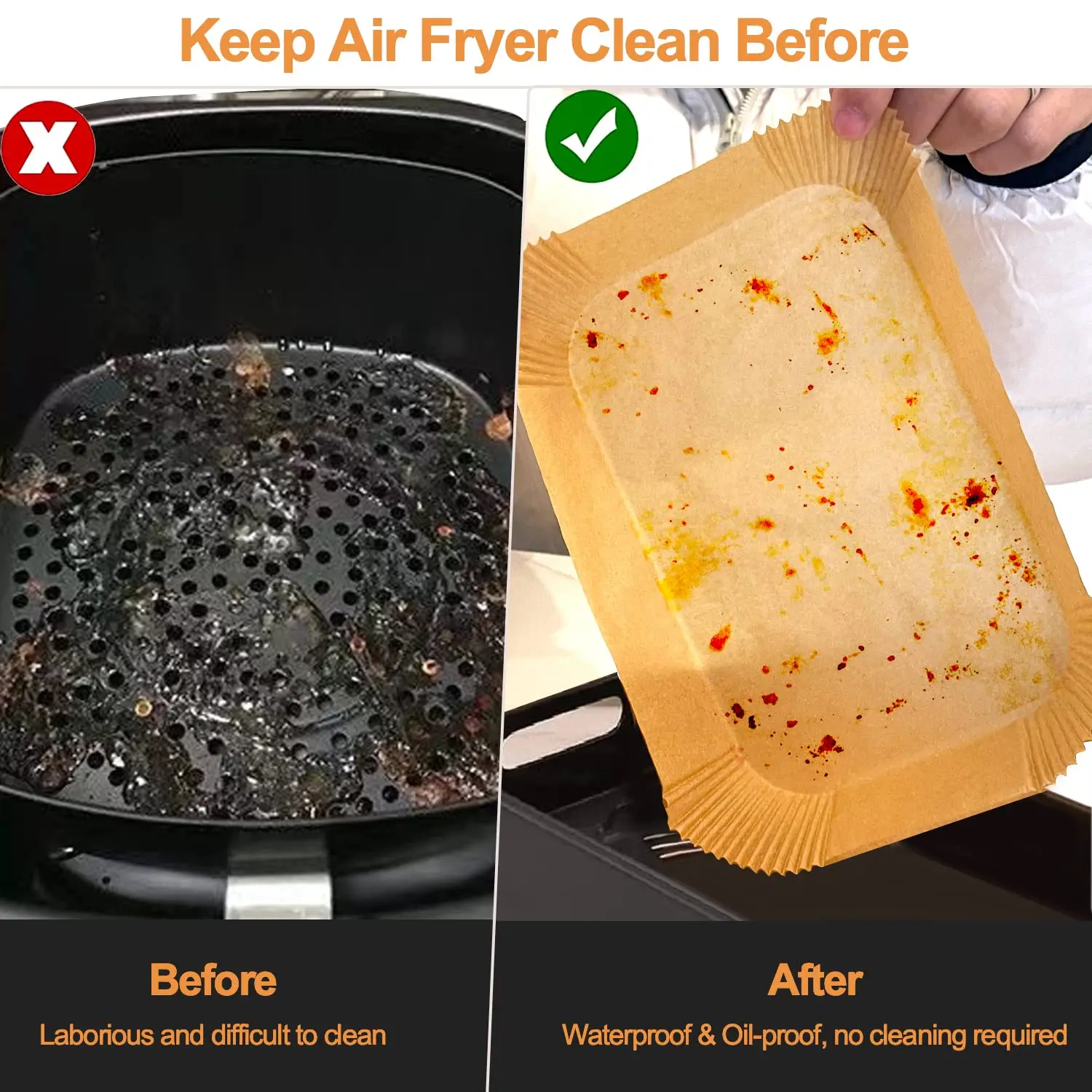 11 inch Reusable Air Fryer Food Safe  Microwave Pads Silicone Baking Tray Kitchen Tool Baking Paper rectangle Air Fryer Liner