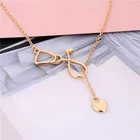 Pendant Stethoscope Shaped Love Pendant Necklace Doctor Nurse Heart Necklace Jewelry