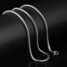 Silver Necklace Wholesale 0.9 / 1.2 / 1.5 / 1.9 Mm Silver Snake Necklace Chain 316L Stainless Steel Chain Necklace