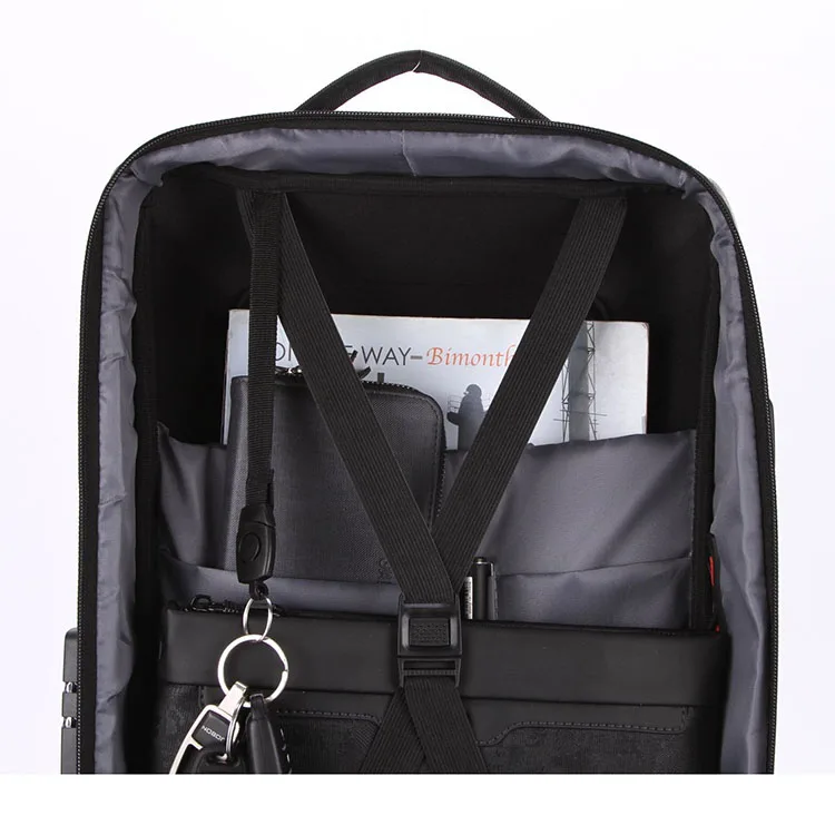 Smart anti-theft water proof men's business laptop anti theft men's backpack leather with usb charging port Smart anti-theft water proof men's business laptop anti theft men's backpack leather with usb charging port