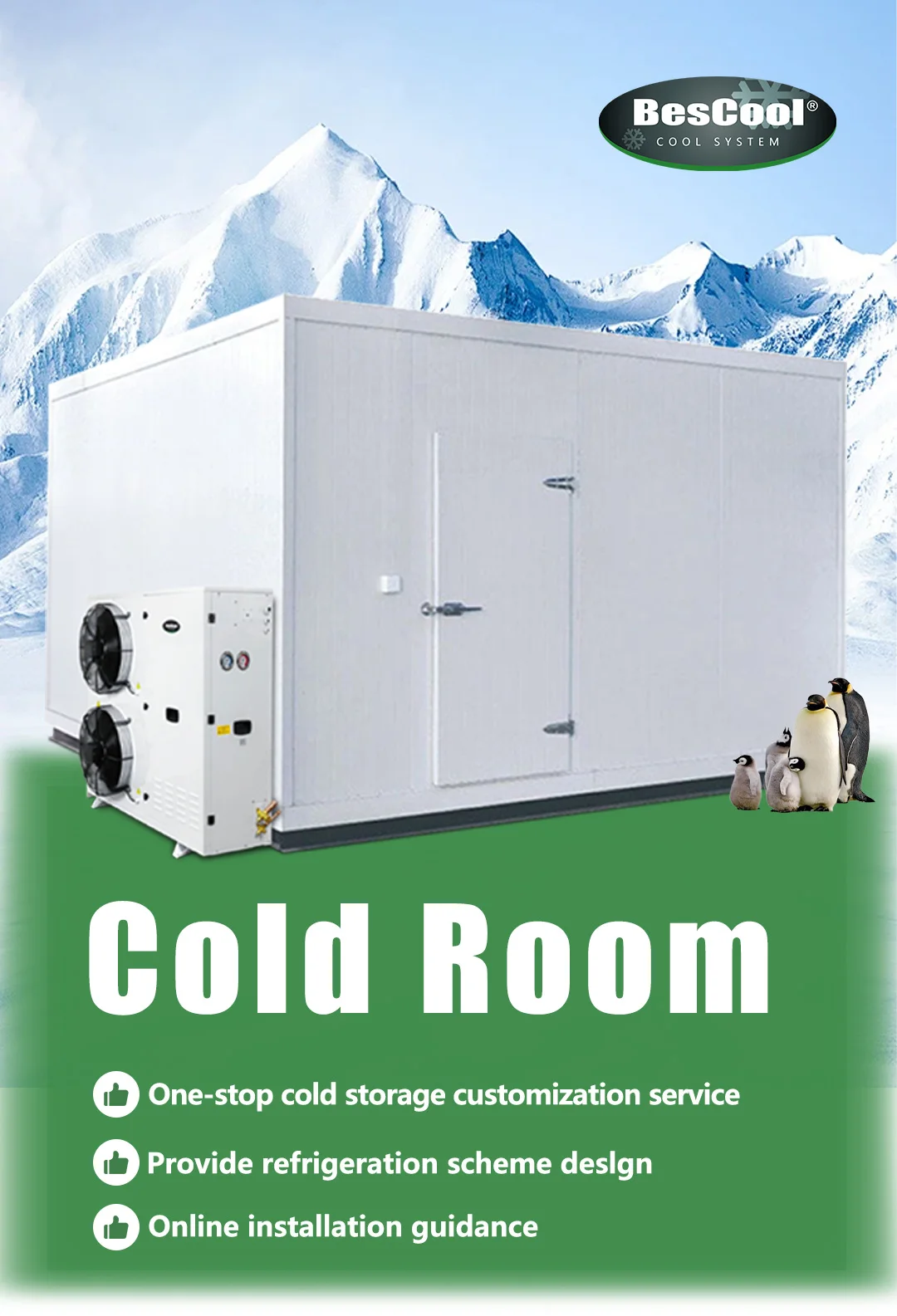 Commercial Walk-in Cooler, 100mm, 220v - detail 2