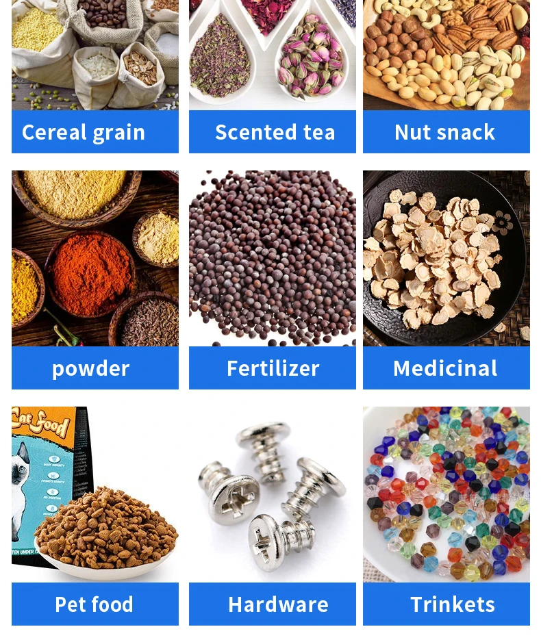 Super large capacity granule tea powder rice grains flour sugar nuts peanuts beans packing automatic filling machine