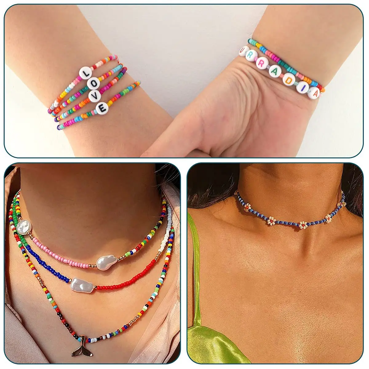 35000pcs 2mm Colorful Glass Miyuki Beads Boho Style Seed Beads For Bracelet Making
