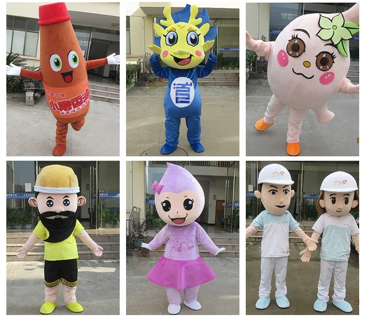 Custom Plush Mascot Costumes Halloween Costume Plush Cow Mouse Raptors