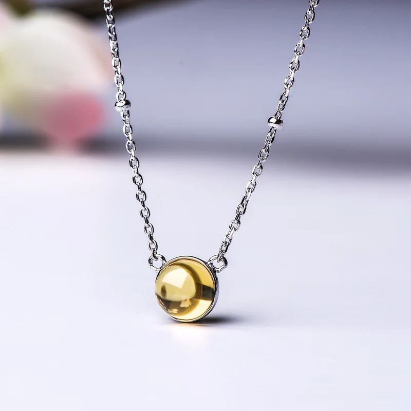 Real Pure 925 Sterling Silver Citrine 