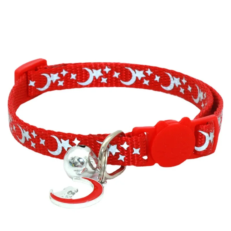 Collar Reflectante de Nailon para Gato Collar Ajustable para Perros pequeños 7 Piezas Andiker con Campana y Etiqueta de identificación Ligero 