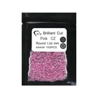 Diamond Red Garnet Color AAAAA Round Diamond Cut Cubic Zirconia Gems Rough From Wuzhou Factory