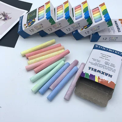Factory Cheap Wholesale 100 Pcs Chalk White and Color School Blackboard Chalk