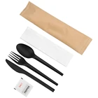 Cutlery Hot Disposable Degradable Cutlery Set For Kids Portable Degradable Cutlery Set