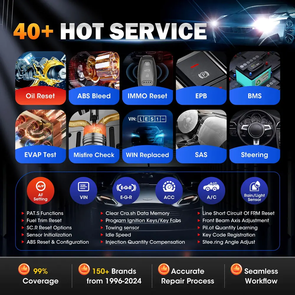 Autel MaxiCOM MK900BT MK900-BT Bidirectional Diagnostic Scanner Update of MX900 MK808BT MK808S CAN-FD&DOIP