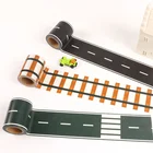 Kids Toys Washi Printed Tape Kids Toys Car Matching DIY Handmade Kids Toys Road Washi Tape Play Tape Trains Tape