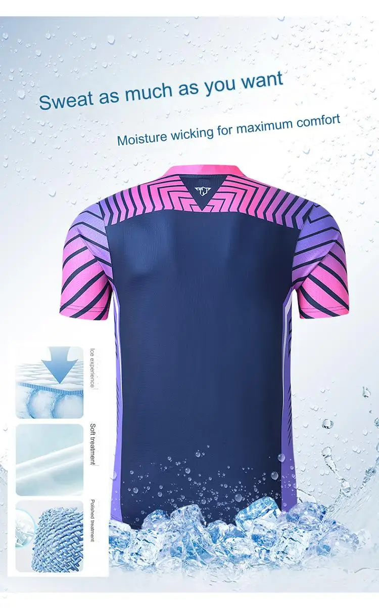 men's and women's quick-drying tennis-sleeved trai