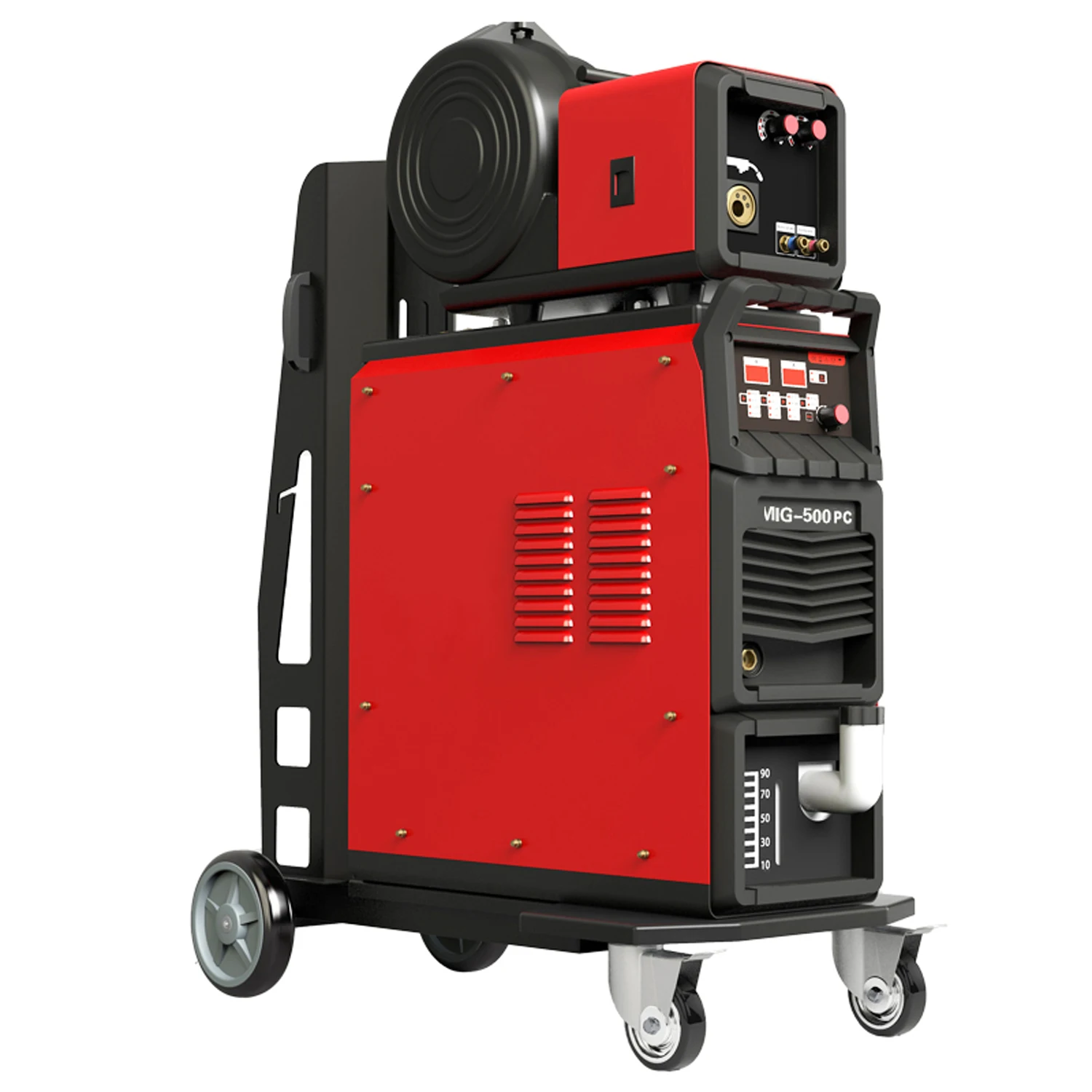 New Double Pulse Industrial 500 DP MIG TIG MMA Multi Function Welding Machine with Trolley FEWEDA factory