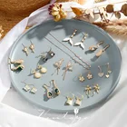 Gemstone Earrings S925 Silver Needle Zircon Tassel Diamond Butterfly Flower Gemstone Earrings