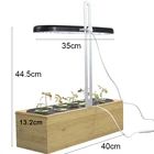 Plants Hydroponic Growing System With LED Grow Light Indoor Herb Garden Kit For 10 Plants