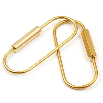 custom metal split polygon key ring brass split key ring