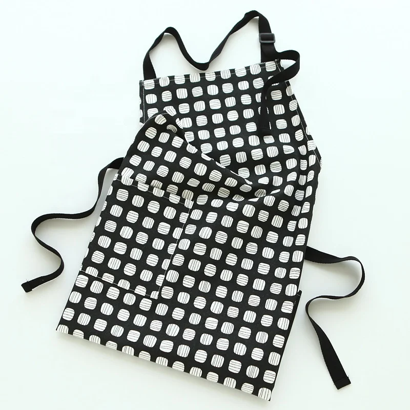 Japanese Korean and Customized Printing With Pocket Apron For Kitchen Household Cleaning Cooking Apron