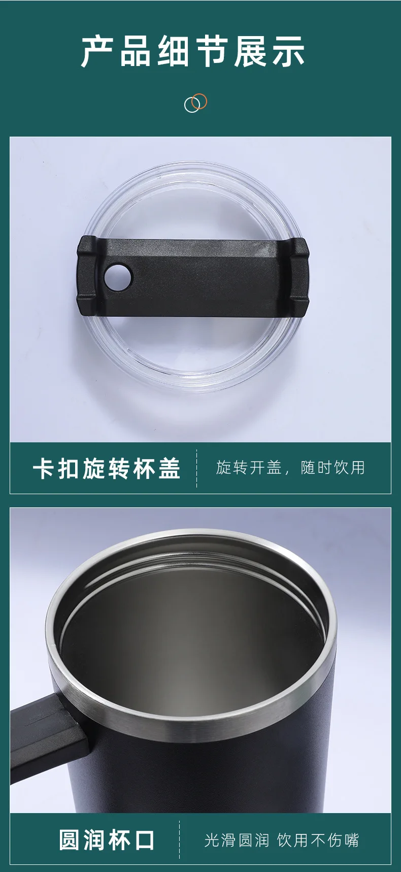 Adventure Double Wall 304 Stainless Steel Vacuum Flask Water Bottle 40oz Tumbler with Lid and Straw