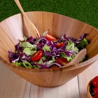 Wood Round Bowl Wood Root Art Handmade Natural Carved Acacia Wood Handicraft For Fruits And Salad