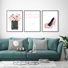 Decor Wholesale Pink Flower Perfume Bedroom Decorative Painting Wall Canvas Paintings For Home Decor