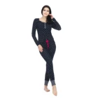 Plain Classic Plain Hooded Turtleneck Home Service Pajamas Set
