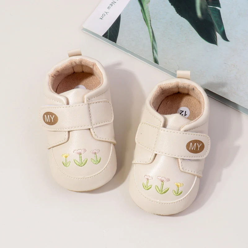 Wholesale Hook&loop Design Baby Toddler Walking Shoes Ant-slip TPR Outsole Baby Walking Shoees details