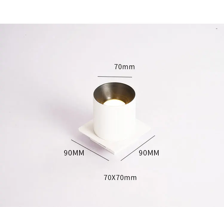 Surface mounted spotlight led ceiling light with hole double head single head aisle anti-glare spotlight without main light