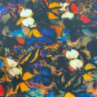 Silk Premium 100% Mulberry Silk Stretch Satin Fabric Butterfly Print For Scarf Dress Garment Pillow Eye Mask Towel