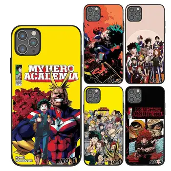 Anime my hero academia black TPU case for iPhone 12 6S 6plus 7 7plus 8 8Plus X Xs MAX 5 5S XR