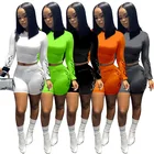 Clothing 2021 Womens Spring Clothing Crop Top T Shirt With Shorts 2 Piece Outfits 2 Piece Short Set