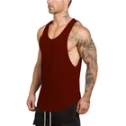 Custom Muscle Vest Cutoff Men Cotton Gym Bodybuilding Workout Fitness Tank Top Men