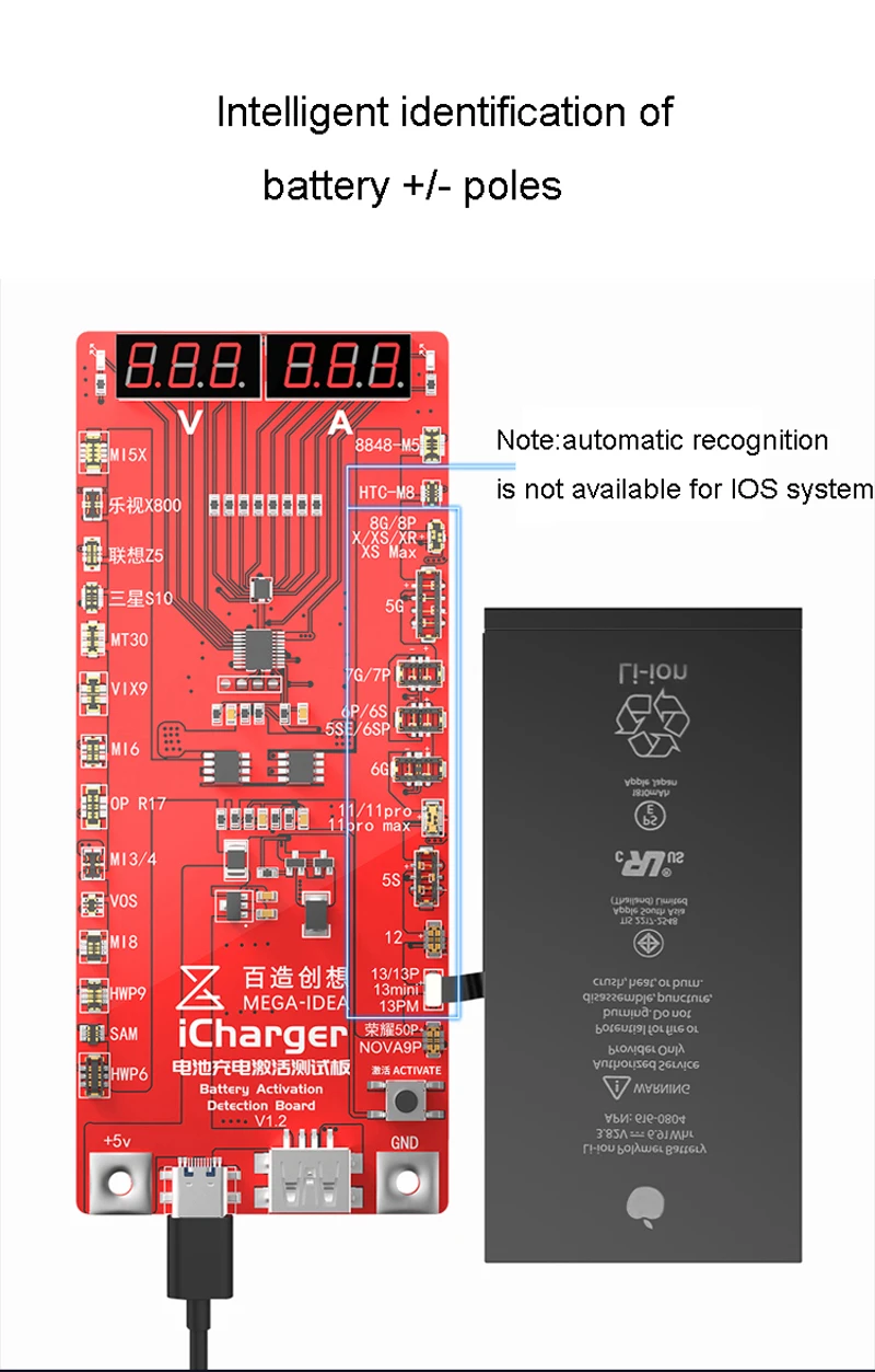 Qianli Megaidea Icharger Battery Charge Activation Test Board For