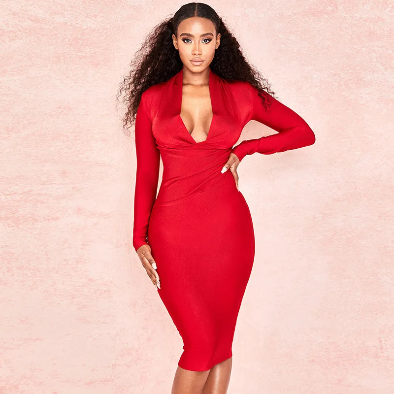 Vestidos De Mujer Rayon Plus Size Adjustable Women Sexy Bodycon Bandage Dress For Cocktail Party