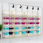 Shop Shop Display Rack Wholesale Boutique Shop Gold Color Stainless Steel Rack Metal Lingerie Store Display Rack