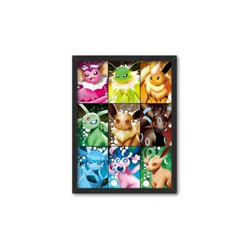 10 Newest Design 3d Pokeman Poster Wholesale Custom ecofriendly Lenticular 3D Hologram Motion Changing Anime Picture Print Frame