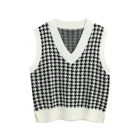 Sweater Women Vest FYB 9 Colorway Side Split Oversized Knitted Sleeveless Sweater Women Casual Vest