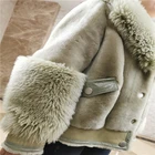 Women Jacket Women Winter Lamb Fur Coat Short Casual Jacket Green Turn-down Collar Coat Customized Size