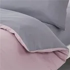4pc Duvet Cover Set Queen Size Plain Polyester Bedsheets Patchwork